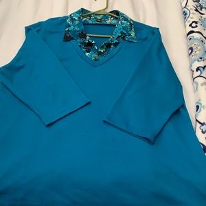 Ladies blouse shirt sweater style top size 3X